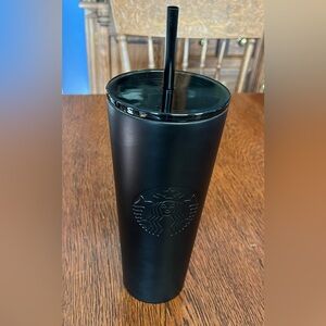 BNWT | Starbucks Matte Black Stainless Steel Tumbler w/ Straw 🖤